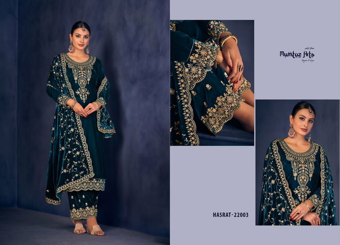 Mumtaz Hasrat Heavy Velvet Salwar Kameez Catalog
